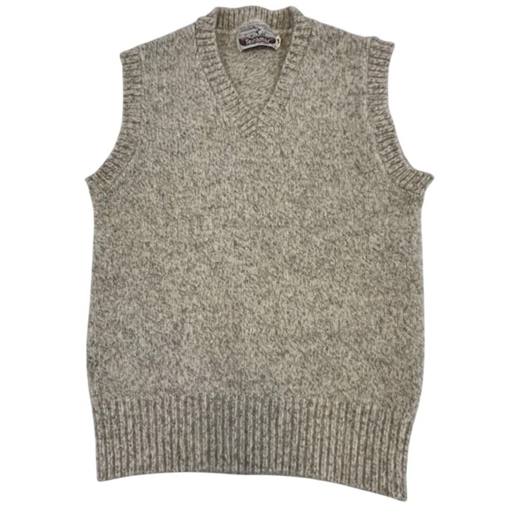 Terramar VTG Women's Wool Knit Pullover V-neck Sweater Vest